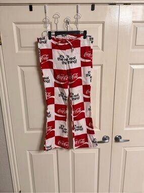 VTG 1970s Coca Cola Bell Bottom 100% Cotton Pants hippie boho